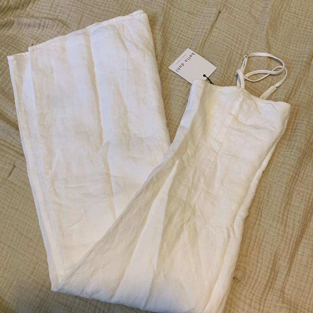 New with tags Bella Dahl x Free People White Linen Summer Midi Slip Dress - Picture 3 of 5